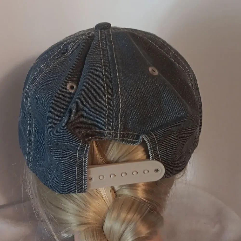 Crystal Beach Texas Gray Denim Cap